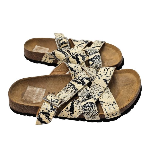 Birkenstock Sandals Snake Print Snakeskin Arizona Python Rhinestone Narrow. 8 - Picture 3 of 12
